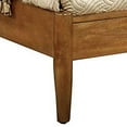 thumbnail image 2 of Wooden California King Size Bed with Panel Headboard Oak Brown, 2 of 6