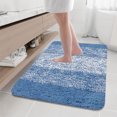 thumbnail image 4 of Ankereame Non Slip Absorbent Microfiber Bath Mat, Soft Flocked Quick Dry, 15.7x23.6 Inch Blue for Bathroom Shower Tub, 4 of 7