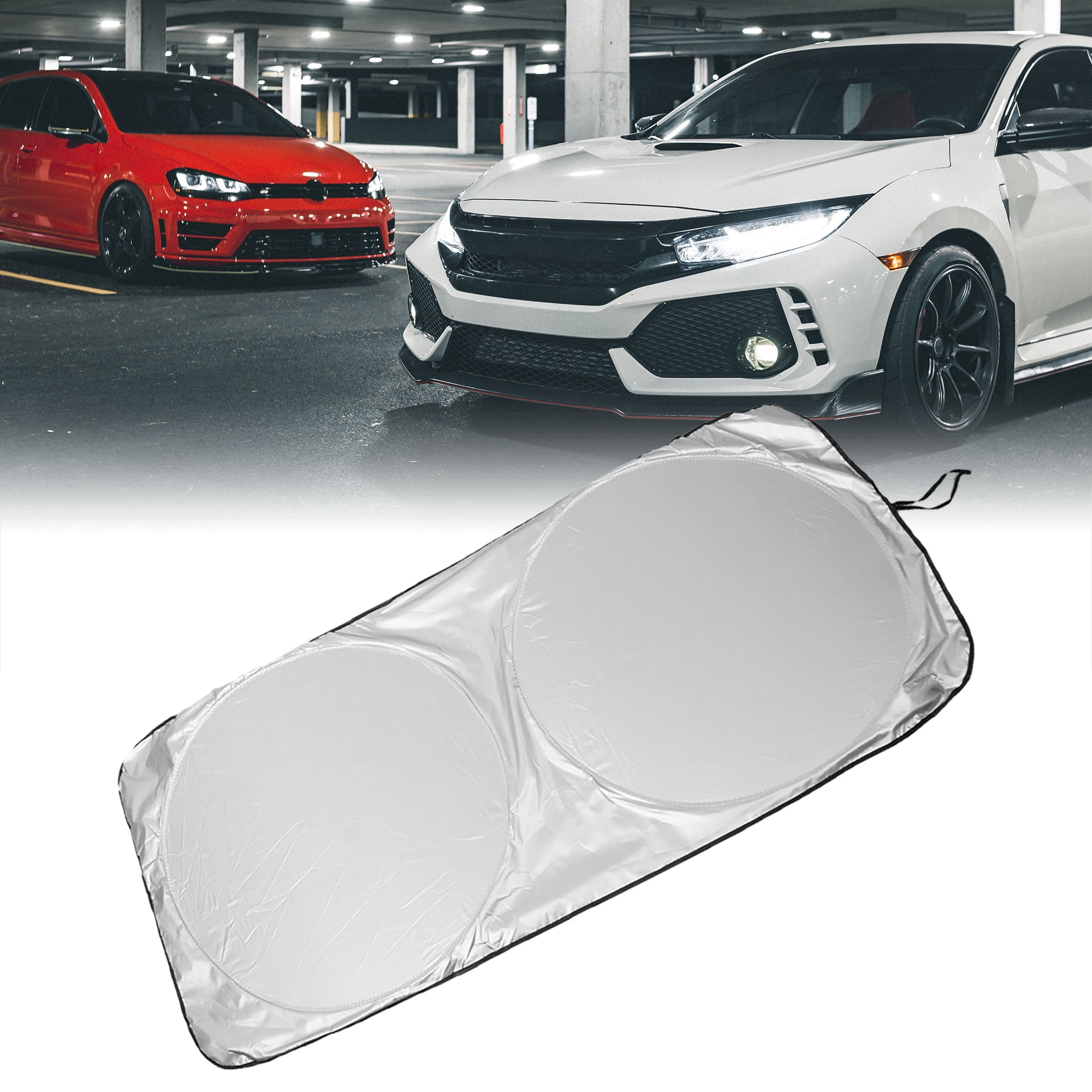 Unique Bargains Black Rear Windshield Sun Shade 140cm x 66cm Universal for Car Automotive