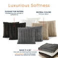 thumbnail image 5 of Cheer Collection Faux Fur Throw Pillows 20" x 20", Set of 2 - White, 5 of 6