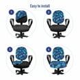 thumbnail image 4 of Modern Office Chair Slipcover, Pineapple Pattern Exotic Fruit in Digital Watercolor Illustration, Protective Stretch Decorative Fabric Cover, Standard Size, Night Blue, by Ambesonne, 4 of 5