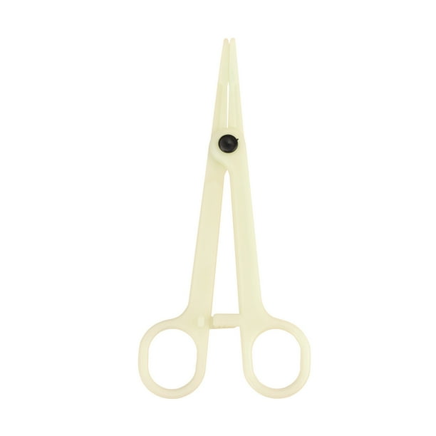 Pinzas de plástico para pinchazos, pinzas, herramienta de perforación corporal portátil profesional, accesorios de perforación, lengua, cejas Ayudas para vestirse con gancho de botón Pinza triangular Soidarity CE001254-02