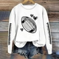thumbnail image 4 of Football Sweatshirt for Women Crew Neck Long Sleeve Graphic Printed Pullover Shirt Lightweight Casual Loose Fit Fashion Tops 2025, 4 of 5