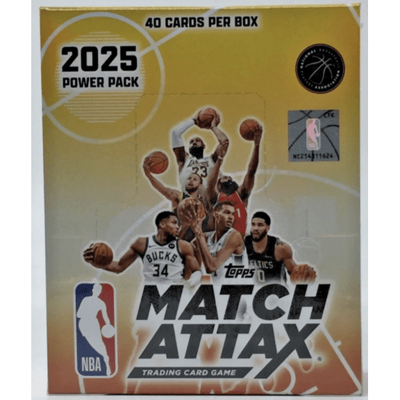 2025-26 Topps Match Attax NBA Basketball Factory Sealed Box 10 Packs
