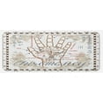 thumbnail image 1 of Occult Kitchen Mat, Vintage Chiromancy Chart with an Human Hand Palm Mystic Science of Universe Image Print, Plush Decorative Kitchen Mat with Non Slip Backing, 47" X 19", Beige, by Ambesonne, 1 of 1