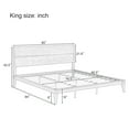 thumbnail image 4 of Noble House Mid-Century King Size 12 Inch Bamboo Wood Platform Bed with Wood Slat Support, 4 of 10
