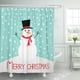 thumbnail image 1 of ABPHQTO Cortina de ducha Feliz Navidad Muñeco de nieve 152x180 cm, 1 of 2