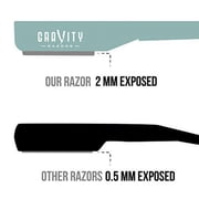 Professional Straight Razor - Ultra Exposed Straight Razor Kit with 10 Derby Premium Blades, 2mm Exposed (Dynasty)