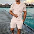 thumbnail image 2 of Short Sets for Men 2 Piece Outfits T Shirt and Shorts Men Summer Outfits Beach Clothes Mens Vacation Outfits, 2 of 9