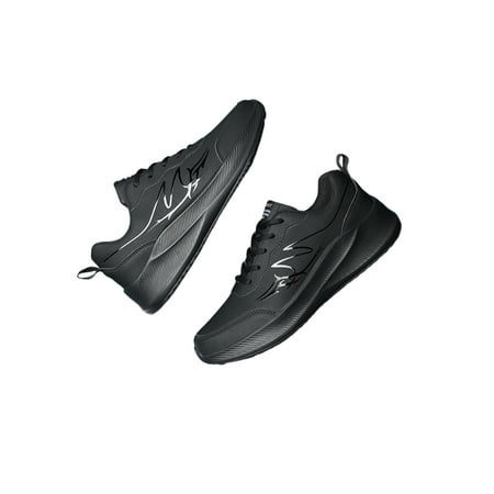 

Rotosw Men Sneakers Casual Athletic Shoes Fitness Workout Running Shoe Lightweight Sport Trainers Outdoor Casual Shoes Full Black 6