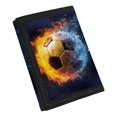 thumbnail image 2 of CHAQLIN Fire Soccer Print Trifold Pouch for Sports, Polyester Trifold Card Wallet with Slim Foldable Children's Wallet, 2 of 7