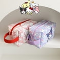 thumbnail image 2 of Estuche de cosméticos Kawaii Hello Kitty, Kuromi Cinnamoroll Sanrio, lindo estuche de almacenamiento de belleza portátil impermeable, bolsa de lavado de viaje para niñas qiuyongming unisex, 2 of 2