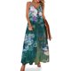 thumbnail image 1 of Vestido con estampado floral de flores pintadas al óleo, ropa de calle, vestidos casuales largos, vestido maxi vintage de verano, vestidos, regalo de cumpleaños, 1 of 7