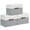 Gray and White, variant on DECOMOMO Fabric Storage Bins with Lid, Storage Baskets for Shelves, Decorative Box (Grey and White, Set of 3)
