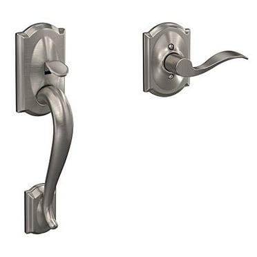 SCHLAGE FE285 619 Acc CAM LH Lower Half Handleset, Camelot Interior Trim, Satin Nickel