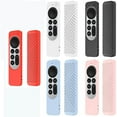 thumbnail image 3 of Shockproof Silicone Remote Control Case Compatible for 2021 Apple TV 4K Remote Control Accessories Non-slip Stripe Protective Case Black, 3 of 9