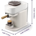 thumbnail image 2 of Philips Baristina Espresso Machine, Grind, Tamp & Brew Coffee Beans in One Swipe, Compact, 16 Bar Pump Pressure, Automatic Grinder, Natural White with Ash Wood Portafilter (BAR302/20), 2 of 11