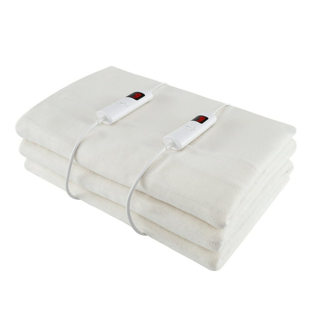 Costway Mattress Pad King Size 80" x 78" Machine Washable Electric Bed Warmer With Overheat Protection & Dual Control