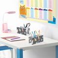thumbnail image 6 of Cat Butterfly in Space Acrylic Pencil Pen Holder Cup 4 Compartments Desktop Organiser 7.87"x2.78"x3.54", 6 of 7