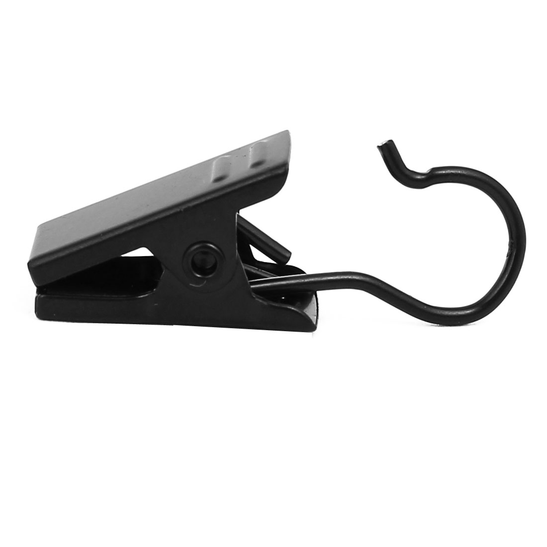 Drapes Curtain Picture Spring Loaded Sawtooth Hanging Hooks Clips Black 10pcs