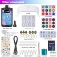 thumbnail image 6 of LET'S RESIN All-In-One Jewelry Making Kit - 153Pcs Clear Resin with UV Lamp & Accessories for Keychains & Diy Jewelry, Gift UV Resin for Beginners, 6 of 9