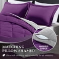 thumbnail image 3 of Set de edredón downluxe Queen morado/gris, 3 piezas, 3 of 6