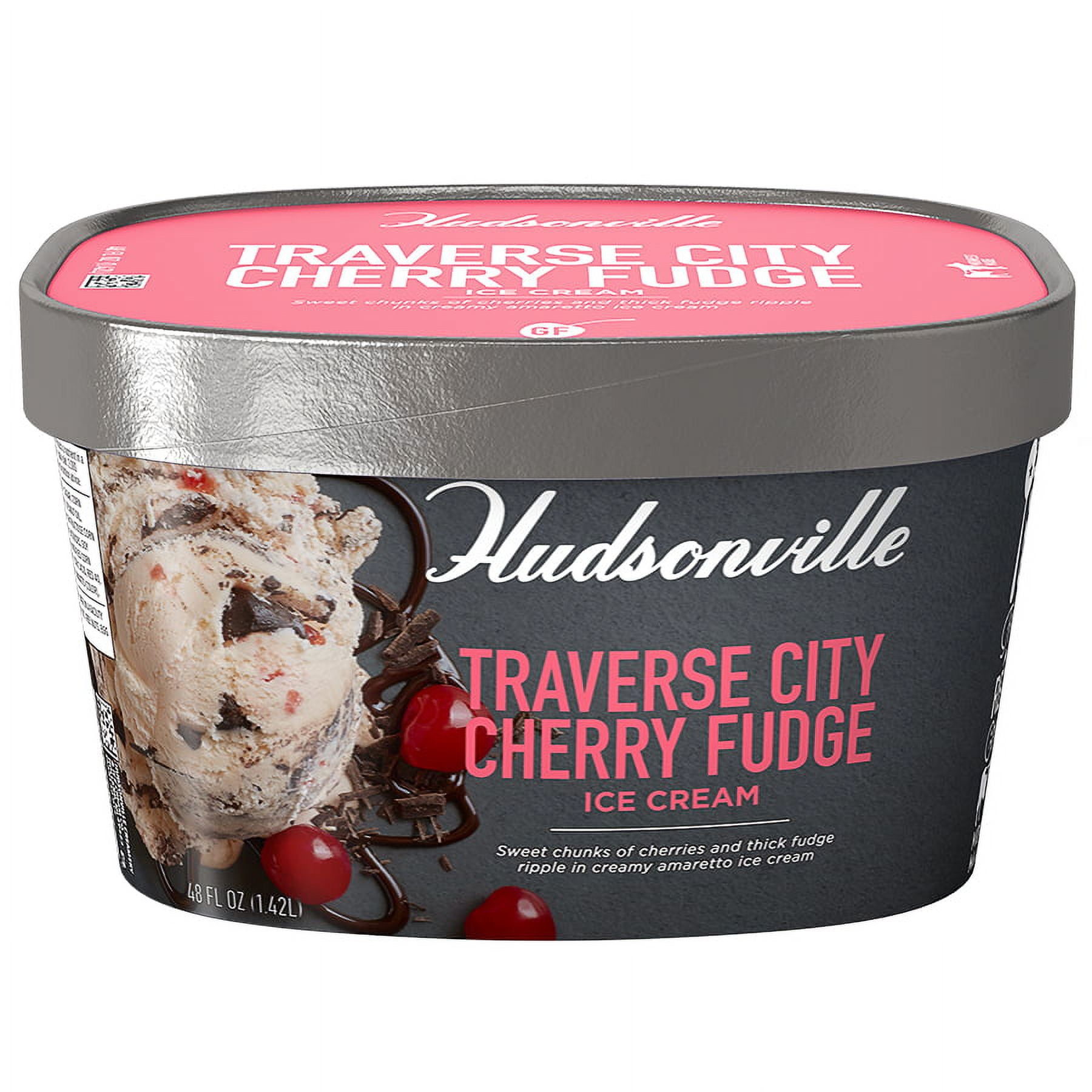 Hudsonville Traverse City Cherry Fudge Ice Cream, 48 fl oz, 1 Count