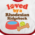 thumbnail image 4 of Inktastic Rhodesian Ridgeback Loved by a (Dog Breed) Boys or Girls Baby Bib, 4 of 4