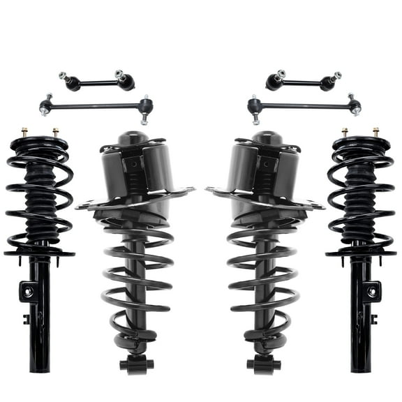 Detroit Axle - FWD 8pc Front Rear Struts Kit for Ford Taurus 2008 2009 Mercury Sable, 4 Complete Struts with Coil Spring 4 Sway Bar End Links Replacement Suspension