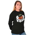 thumbnail image 4 of Cute Good Vibes Kawaii Cherries Women Plus Size Long Sleeve Graphic Tee Brisco Brands 3X, 4 of 5