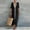 Black, variant on NTACZA Women Dresses Maxi Cotton Lien Shirt Dress 3/4 Sleeve Collared Color Blocks Back Button Casual Vacation Beach Black L