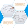 thumbnail image 2 of 30pcs Plastic Clear Protractor Math Geometry Protractor Student Stationery, 2 of 9