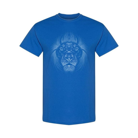 Lion Face Front View Design T-Shirt Men -Image by Shutterstock, Male XX-Large