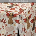thumbnail image 4 of Angel Dog Crate Cover, Medieval Marry Love Angel Playing Music Valentine Cupid Date Dove Marriage, Easy to Use Pet Kennel Cover for Dogs, 35" x 23" x 27", Eggshell Ruby Caramel, by Ambesonne, 4 of 6
