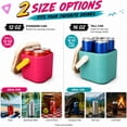 thumbnail image 5 of Retro Mini Cooler for 4 Cans, Vintage Mini Fridge Beverage Cooler, Drink Cooler for Beach, Parties & Picnics, Portable Cooler Box for 12 Oz & 16 Oz Tall Cans, 5 of 7