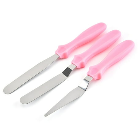 

TONKBEEY 3 PCS Baking Spatula Set for Icing with Ergonomic Comfortable Handle Baking Gift Convenience and Portability Durable