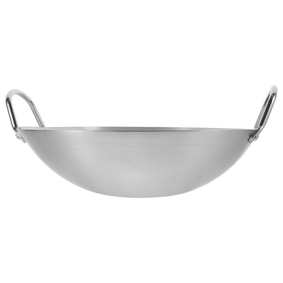 Raindrops Stainless Steel Frying Pot for Home Use Silver Color Heats Evenly and Retains Heat Well 10.5 Inches
