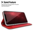 thumbnail image 4 of Xpression Phone Case For Motorola Moto G 5G 2026 / Moto G Play 2026 PU leather Wallet 6 Card Slots folio with Wrist Strap & Kickstand Pouch Flip Shockproof Cover, Red, 4 of 7