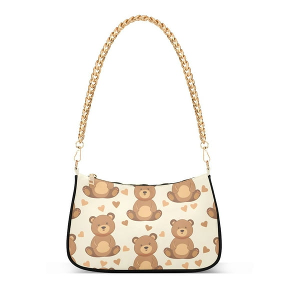 Teddy BearsWomen Small Shoulder Bag Crossbody Tote Hobo Bags Purse Clutch Handbags with Chain Strap for Women