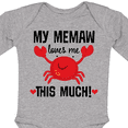 thumbnail image 4 of Inktastic Memaw Loves Me Grandson Boys or Girls Long Sleeve Baby Bodysuit, 4 of 5