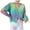 Green, variant on Women's Leisure Short V-Neck Tie-Dye Cardigan Long Sleeve Outwear, Green