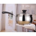 thumbnail image 1 of Olla de acero inoxidable para leche con doble fondo, 12 cm, para uso doméstico, con una sola manija, pequeña olla para sopa, 1 of 3