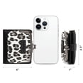 thumbnail image 5 of Montana West Wrangler Women's RFID-Blocking Leopard Print Wallet - Compact Bifold Credit Card Holder with Kiss Clasp, Black, 5 of 7