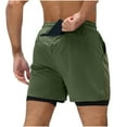 thumbnail image 3 of Hvot&aat Men's Summer Athletic Shorts With Liner Lightweight Casual Elastic Waist Drawstring Shorts Quick Dry Gym Shorts, 3 of 4