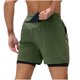 thumbnail image 2 of Pantalones Cortos de Cintura Elástica para Hombre con Bolsillos, Color Sólido, Cordón de Cintura Elástica Casual Y Bolsillos Pantalones Cortos para Hombres Verano Casual, 2 of 5