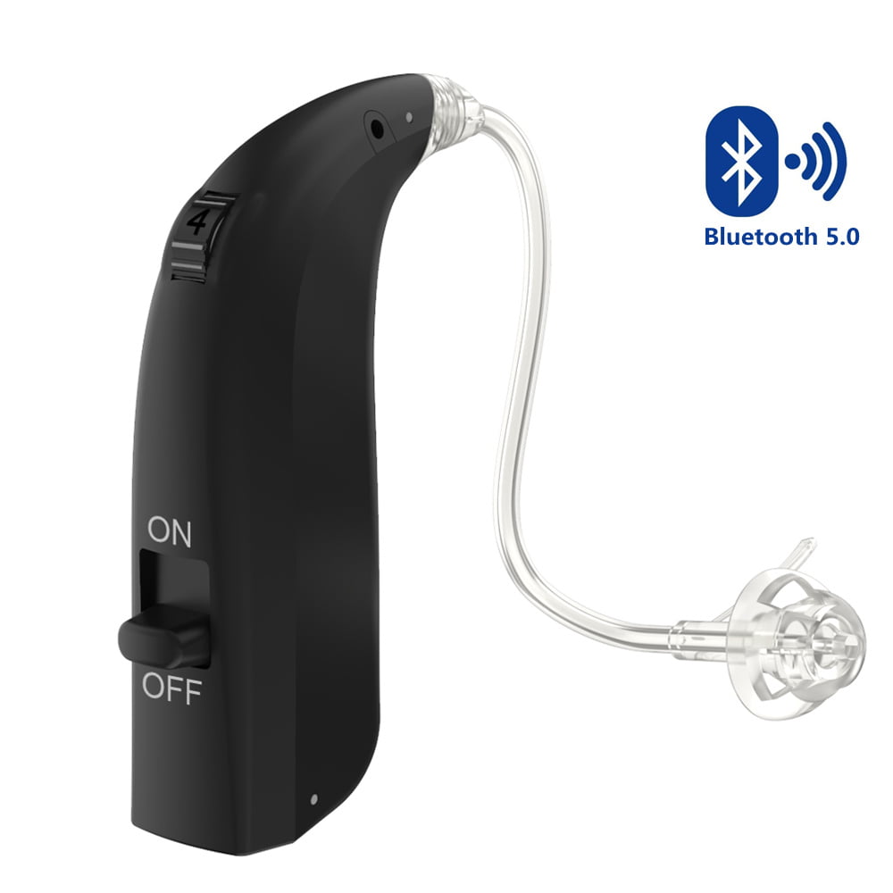 Bluetooth hearing aid，Personal Hearing Enhancement Sound Wireless Invisible Deaf Hearing Instrument Cyclic Charging with Detachable USB sub Headphone 