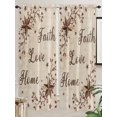 thumbnail image 5 of Brown Farmhouse Living Room Curtains 2 Panel, Retro Country Stars Rustic Branches Berry Cafe Window Treatment, Extra Long Farmhouse Bedroom Bathroom Kitchen Curtains Drapes 104"x72", 5 of 6