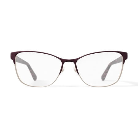 Kenneth Cole Women's KC0959-1 Browline Prescription Eyeglasses with Case, Burgundy