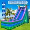 GOOSH 16FT Tropical Inflatable Water Slide with Splash Pool & Blower ...