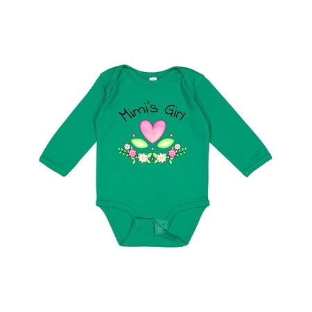 

Inktastic Mimi s Girl- Heart Flowers Gift Baby Girl Long Sleeve Bodysuit
